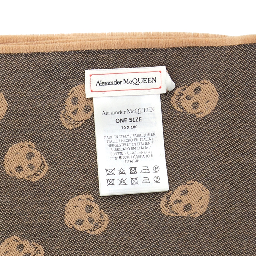 알렉산더맥퀸(ALEXANDER MCQUEEN) 스컬 공용 울 실크 머플러 557705 4617Q 9860