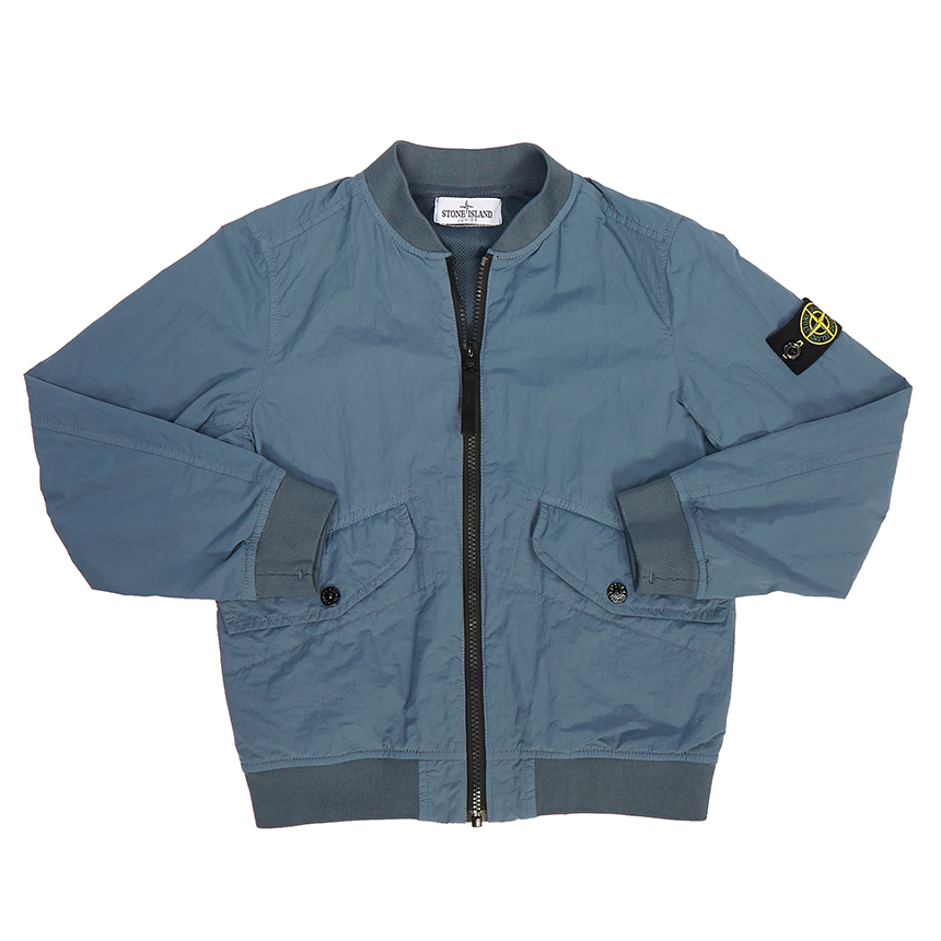 스톤아일랜드키즈(STONE ISLAND KIDS) 와펜 키즈 봄버 자켓 (성인착용가능) 761640430 V0046 10A12A
