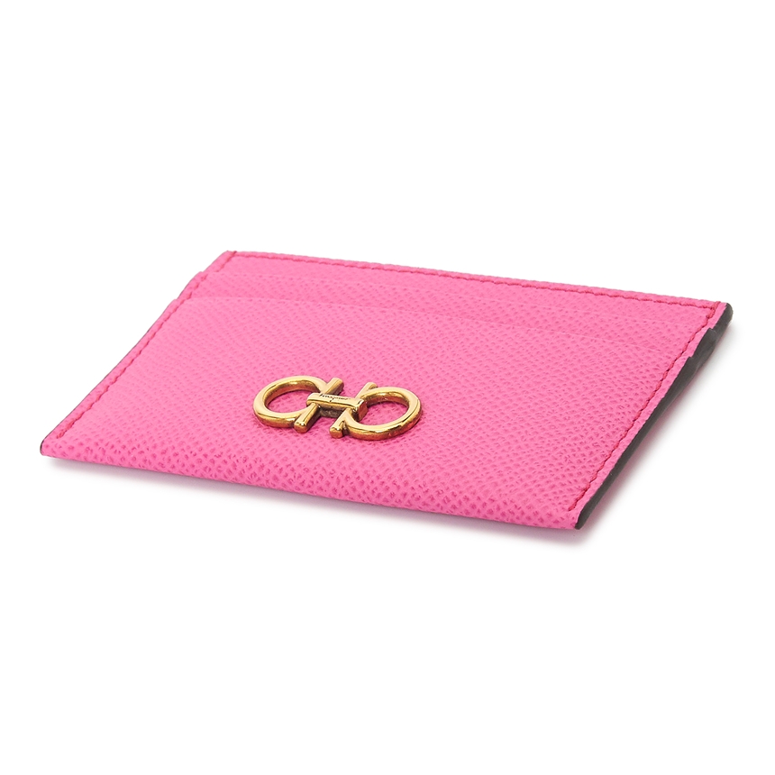 페라가모(FERRAGAMO) 더블 간치니 여자 명함/카드지갑 22 0007 HOT PINK 0750042