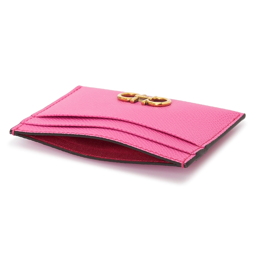 페라가모(FERRAGAMO) 더블 간치니 여자 명함/카드지갑 22 0007 HOT PINK 0750042