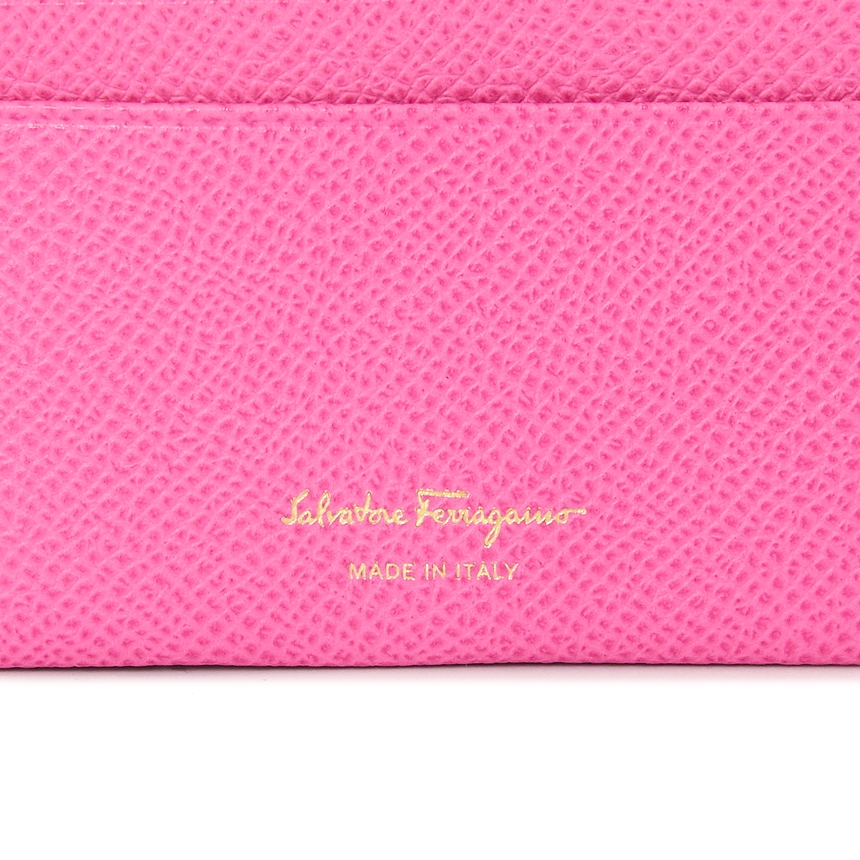 페라가모(FERRAGAMO) 더블 간치니 여자 명함/카드지갑 22 0007 HOT PINK 0750042