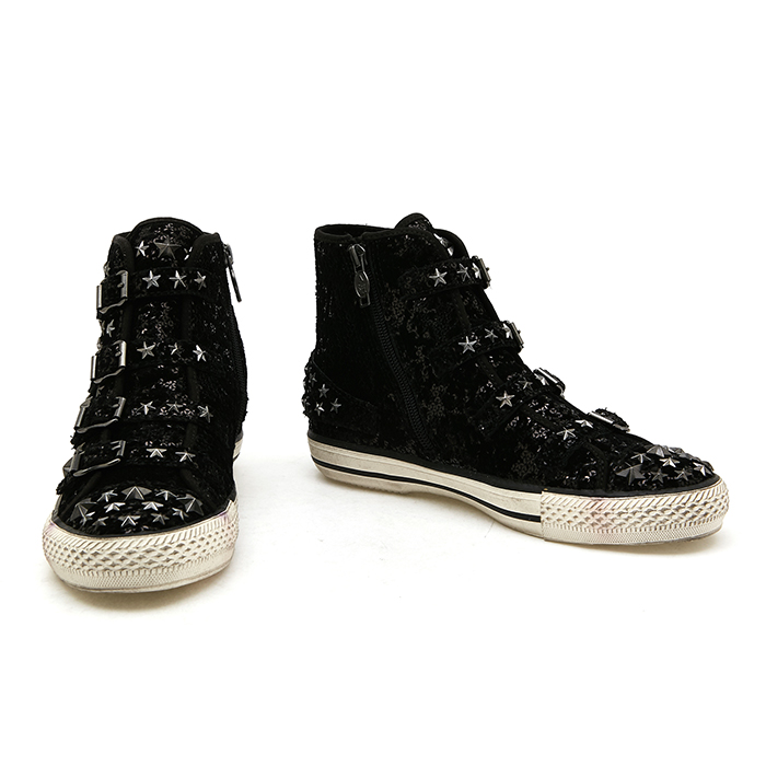 아쉬(ASH) 여자 스니커즈 버트 비스 하이탑 VERTUE BIS BLACK