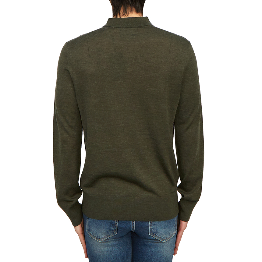 올세인츠(All Saints) 리폼 남성 카라 긴팔티셔츠 MK005D RYE GRASS GREEN ML
