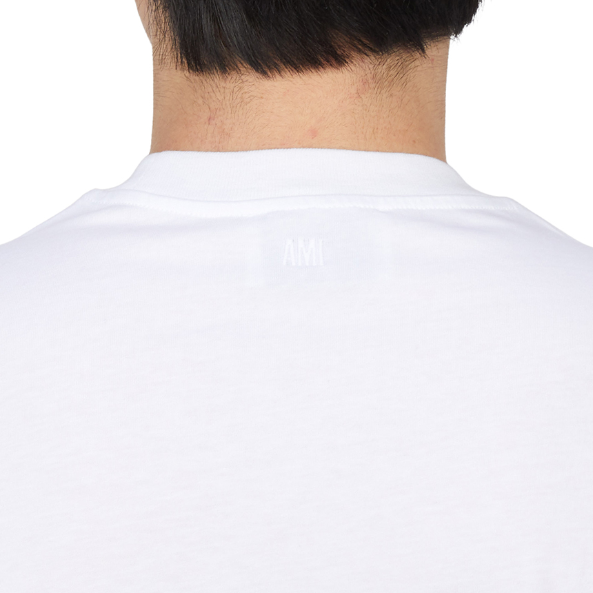 아미(AMI) 스크래치 반팔티셔츠 BFUTS003 724 100 (남여공용) SB_BFUTS003 724 100_044