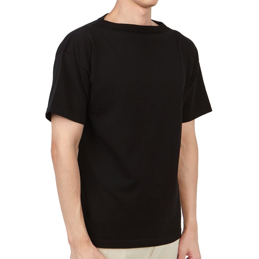 안데르센 안데르센(ANDERSEN ANDERSEN) 남성 반팔 니트 BOATSMAN SHORT BLACK