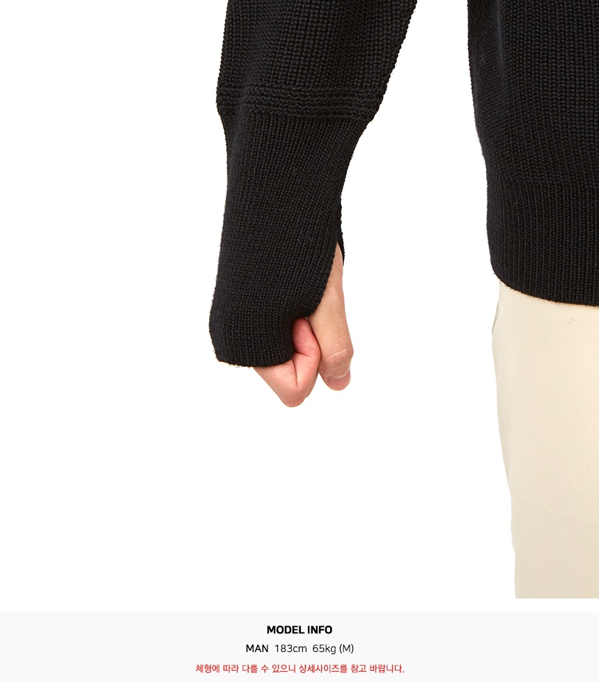 안데르센 안데르센(ANDERSEN ANDERSEN) 남성 니트 SAILOR CREWNECK BLACK