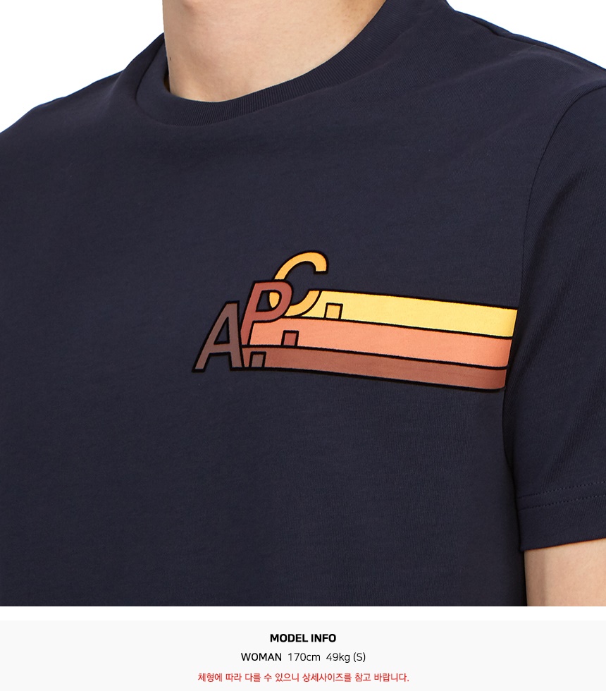 아페쎄(APC) 남성 반팔티셔츠 COEZC H26327 IAK DARK NAVY