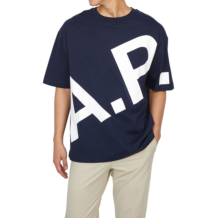 아페쎄(APC) 리산드레 반팔티셔츠 (남여공용) COFBT M26341 IAK DARK NAVY