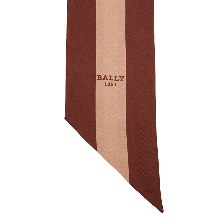 발리(BALLY) 로고 스트라이프 공용 실크 스카프 L7BA589F 330