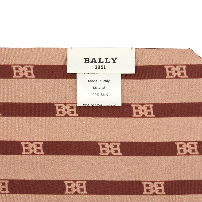 발리(BALLY) 로고 스트라이프 공용 실크 스카프 L7BA589F 330