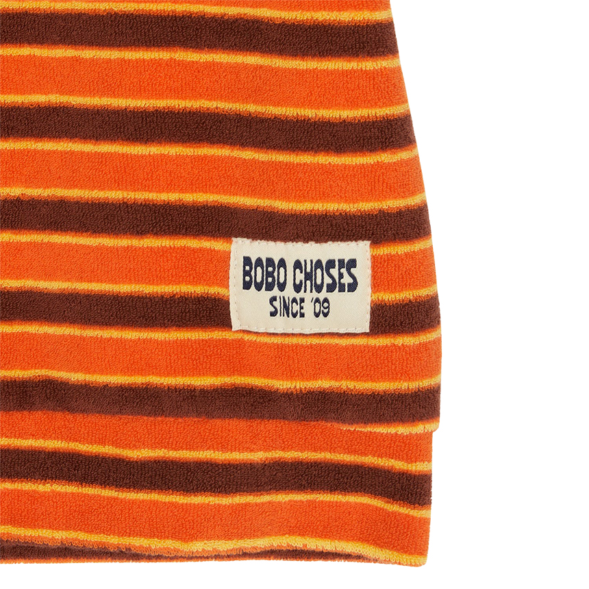보보쇼즈(BOBO CHOSES) 스트라이프 키즈 테리 카라 반팔티셔츠 B126AC022