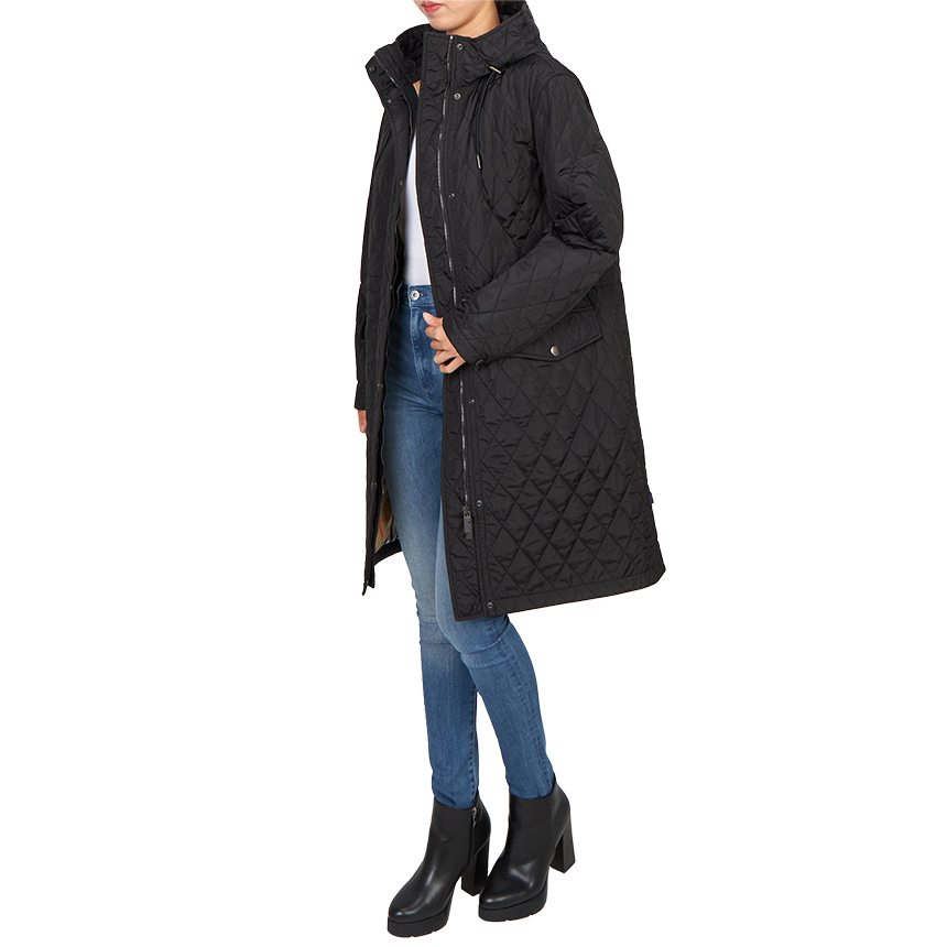 버버리(BURBERRY) 힐게이트 여성 후드 롱 퀼팅 자켓 8110325