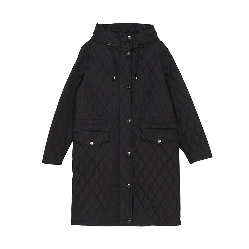 버버리(BURBERRY) 힐게이트 여성 후드 롱 퀼팅 자켓 8110325
