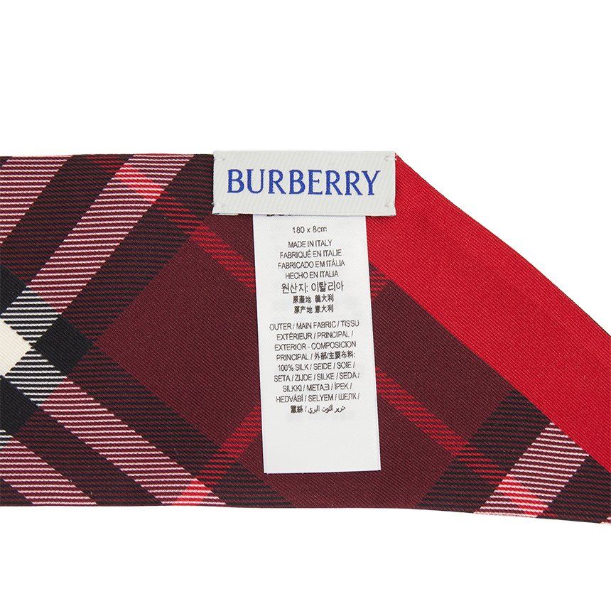 버버리(BURBERRY) 체크 여성 실크 스카프 8110367