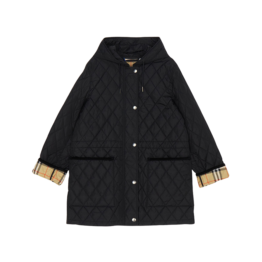 버버리(BURBERRY) 브롬리 여성 후드 퀼팅 자켓 8110531