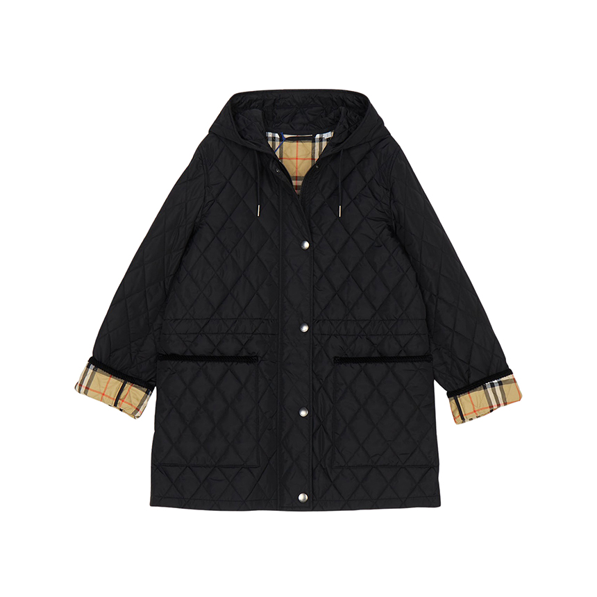 버버리(BURBERRY) 브롬리 여성 후드 퀼팅 자켓 8110531