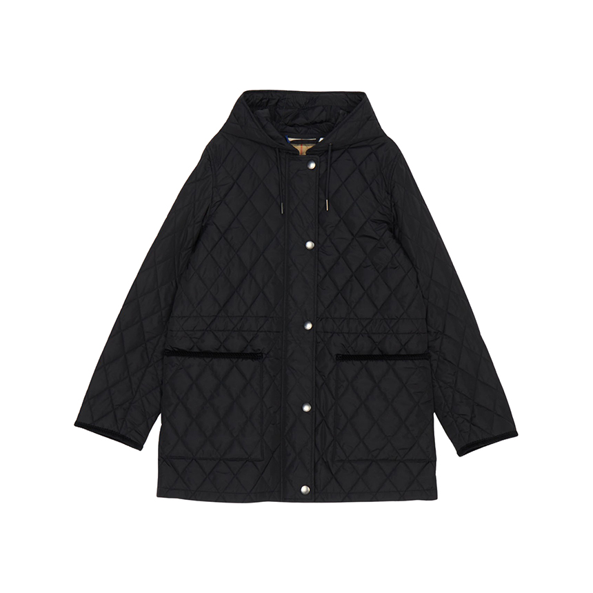 버버리(BURBERRY) 브롬리 여성 후드 퀼팅 자켓 8110531