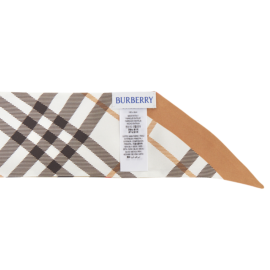 버버리(BURBERRY) 체크 여성 실크 스키니 스카프 8119963