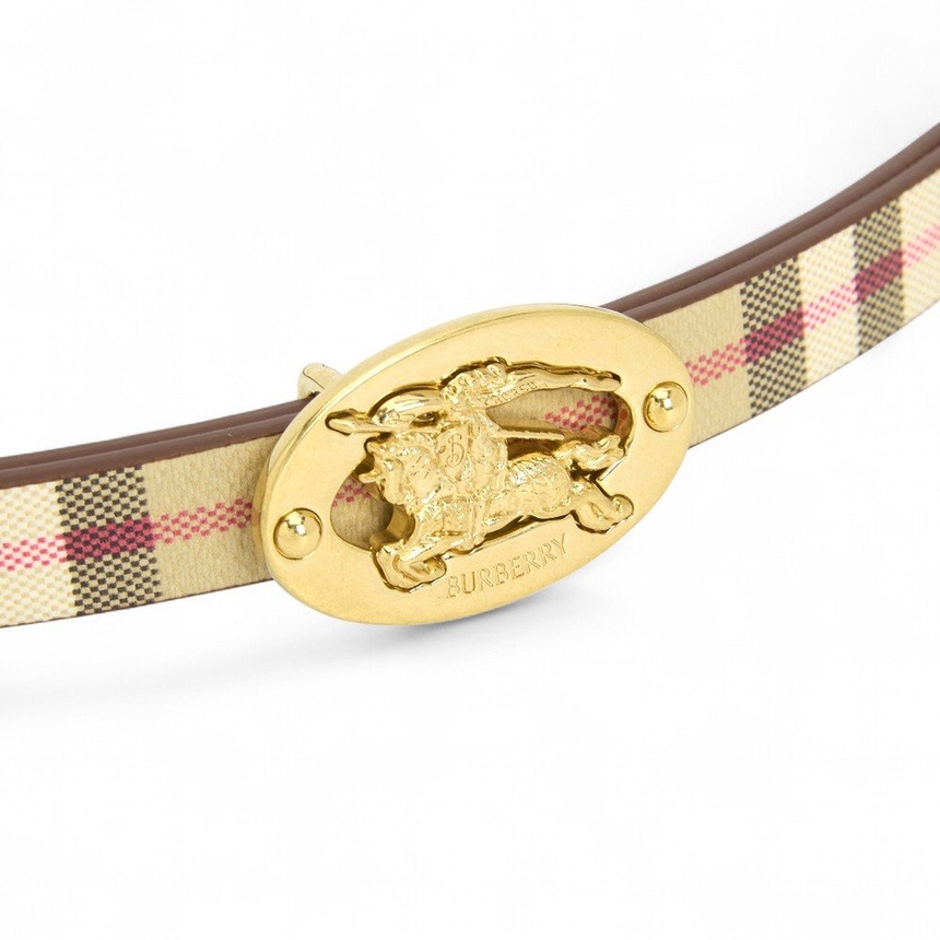 버버리(BURBERRY) 씬 체크 오벌 여성 양면 벨트 8129436