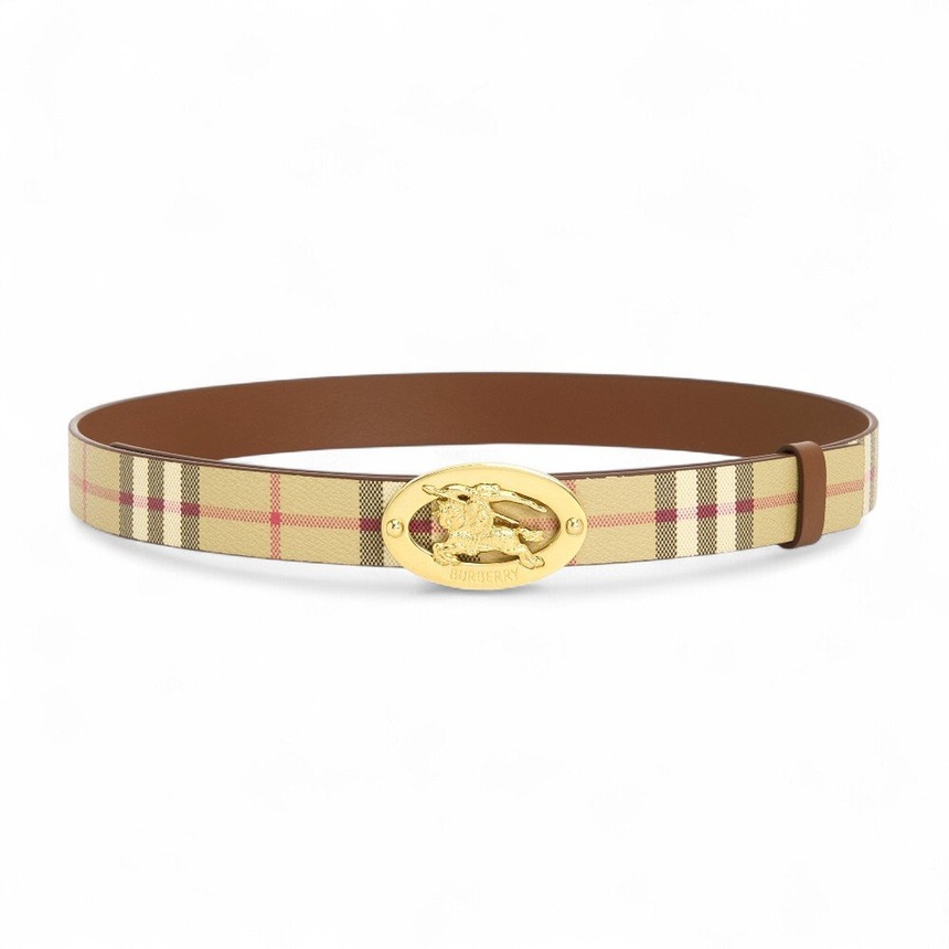 버버리(BURBERRY) 체크 오벌 여성 양면 벨트 8130008