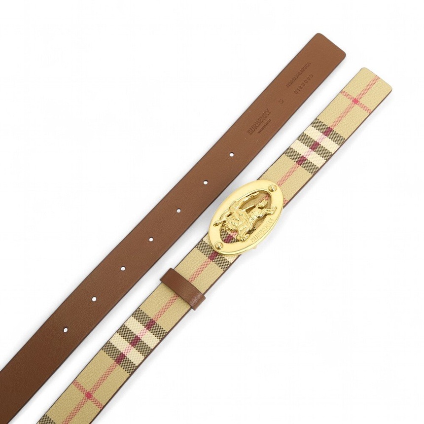 버버리(BURBERRY) 체크 오벌 여성 양면 벨트 8130008