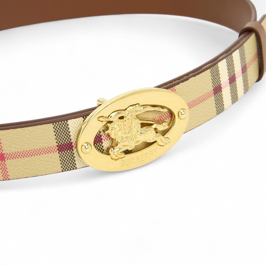 버버리(BURBERRY) 체크 오벌 여성 양면 벨트 8130008