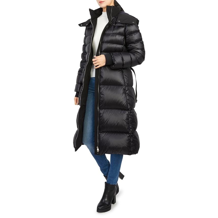버버리(BURBERRY) 여자 후드 패딩 롱 코트 슬림핏 BURNISTON 8057843 A1189