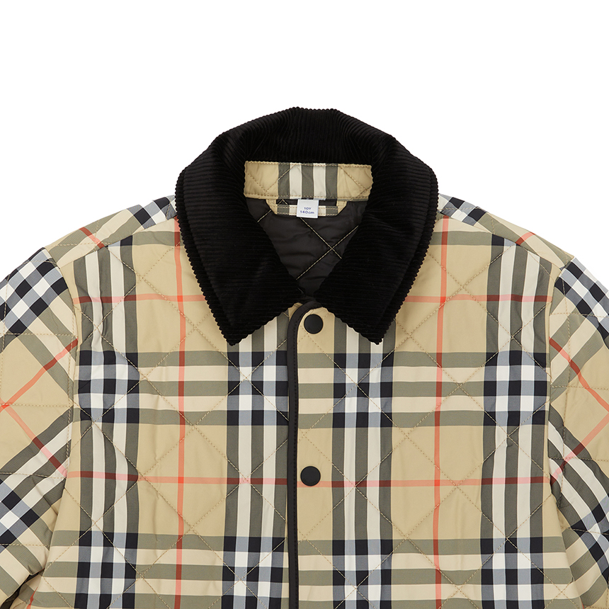 버버리키즈(BURBERRY KIDS) 체크 만조니 퀼팅 자켓 (성인착용가능) 8108500 14Y