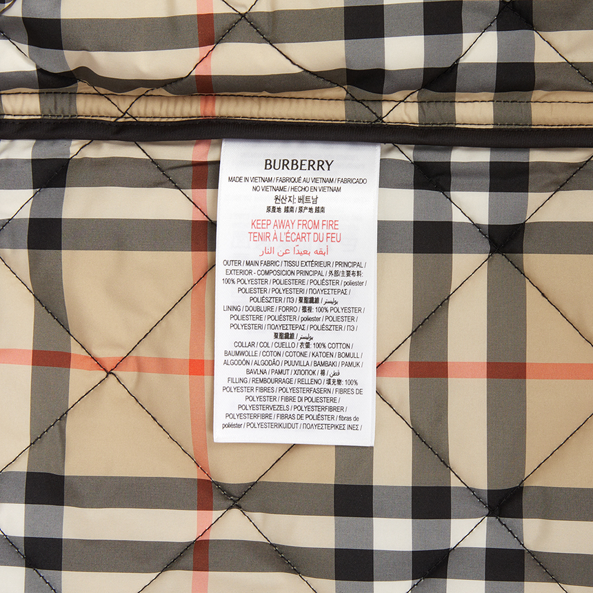 버버리키즈(BURBERRY KIDS) 퀼팅 반 자켓 (성인착용가능) 8108501 14Y