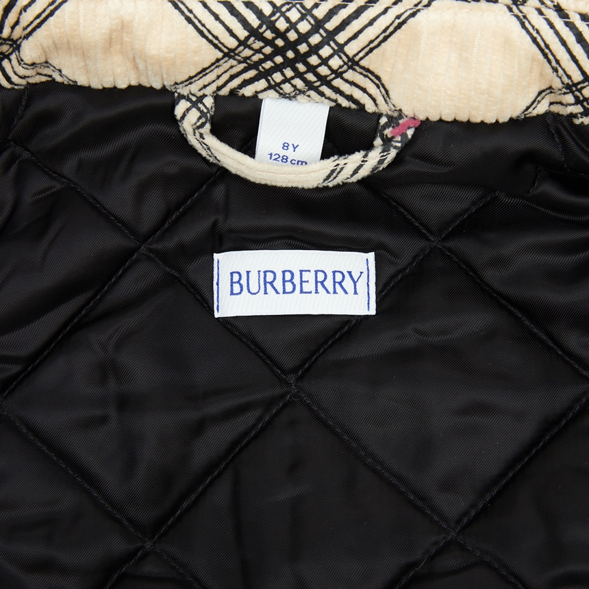 버버리키즈(BURBERRY KIDS) 체크 코듀로이 자켓 (성인착용가능) STANLEY CHK 8088498 A1073 14Y