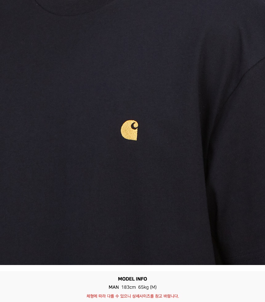 칼하트윕(CARHARTT WIP) 체이스 남성 반팔티셔츠 I026391 00HXX