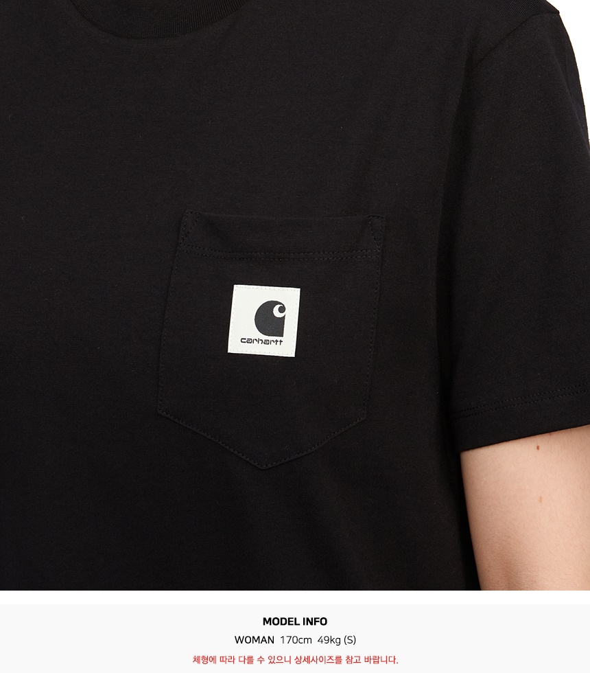 칼하트윕(CARHARTT WIP) 포켓 여성 반팔티셔츠 I032215 89XX