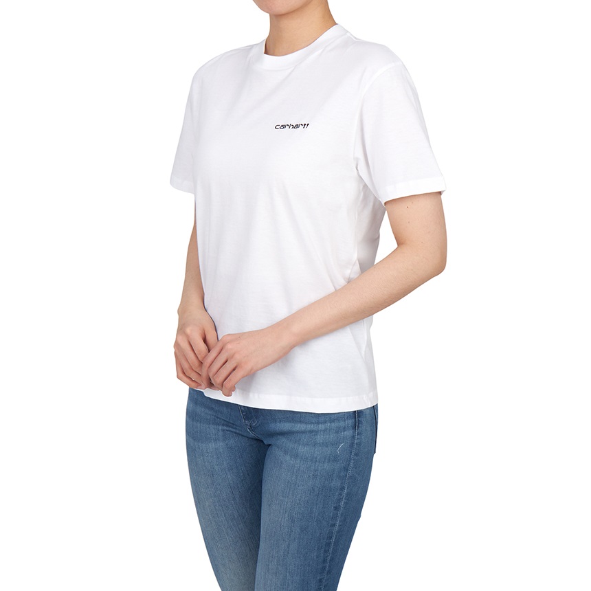 칼하트윕(CARHARTT WIP) 스크립트 엠브로이더리 여성 반팔티셔츠 I032293 00AXX