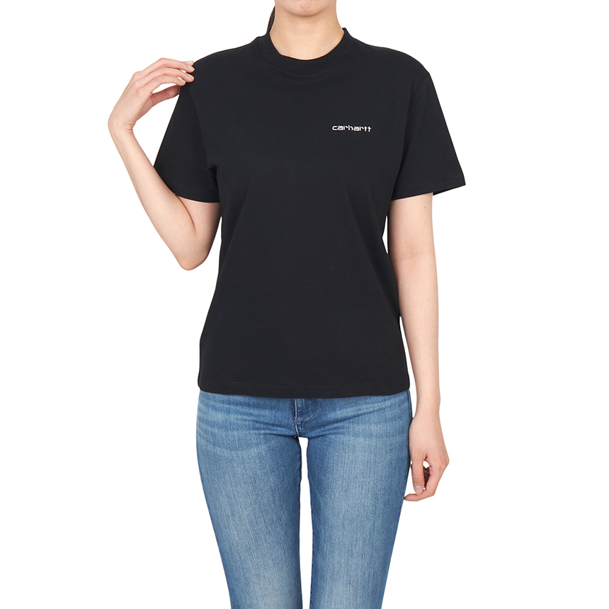 칼하트윕(CARHARTT WIP) 스크립트 엠브로이더리 여성 반팔티셔츠 I032293 0D2XX
