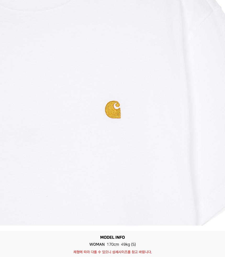 칼하트윕(CARHARTT WIP) 체이스 여성 반팔티셔츠 I033045 00RXX