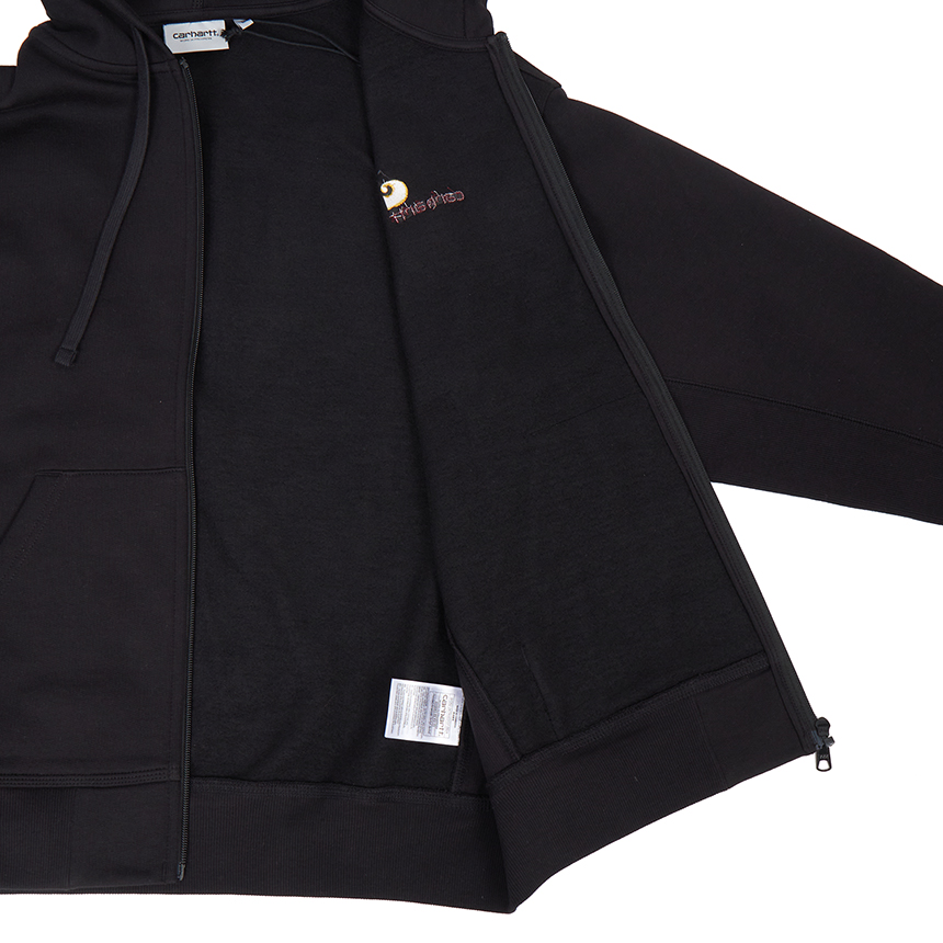 칼하트윕(CARHARTT WIP) 아메리칸 스크립트 남성 기모 후드 집업 I033063 89XX