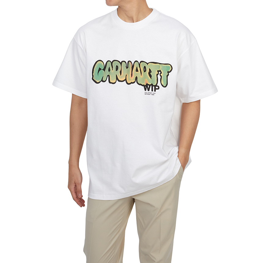 칼하트윕(CARHARTT WIP) 드립 남성 반팔티셔츠 I033160 02XX