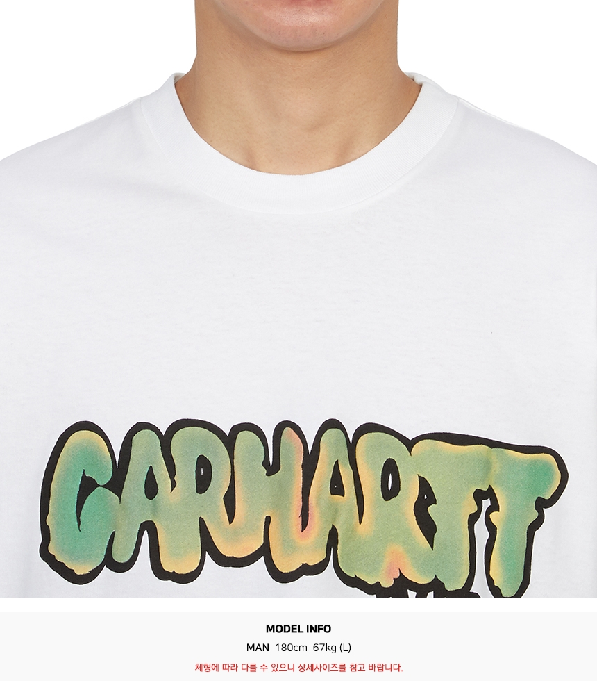 칼하트윕(CARHARTT WIP) 드립 남성 반팔티셔츠 I033160 02XX