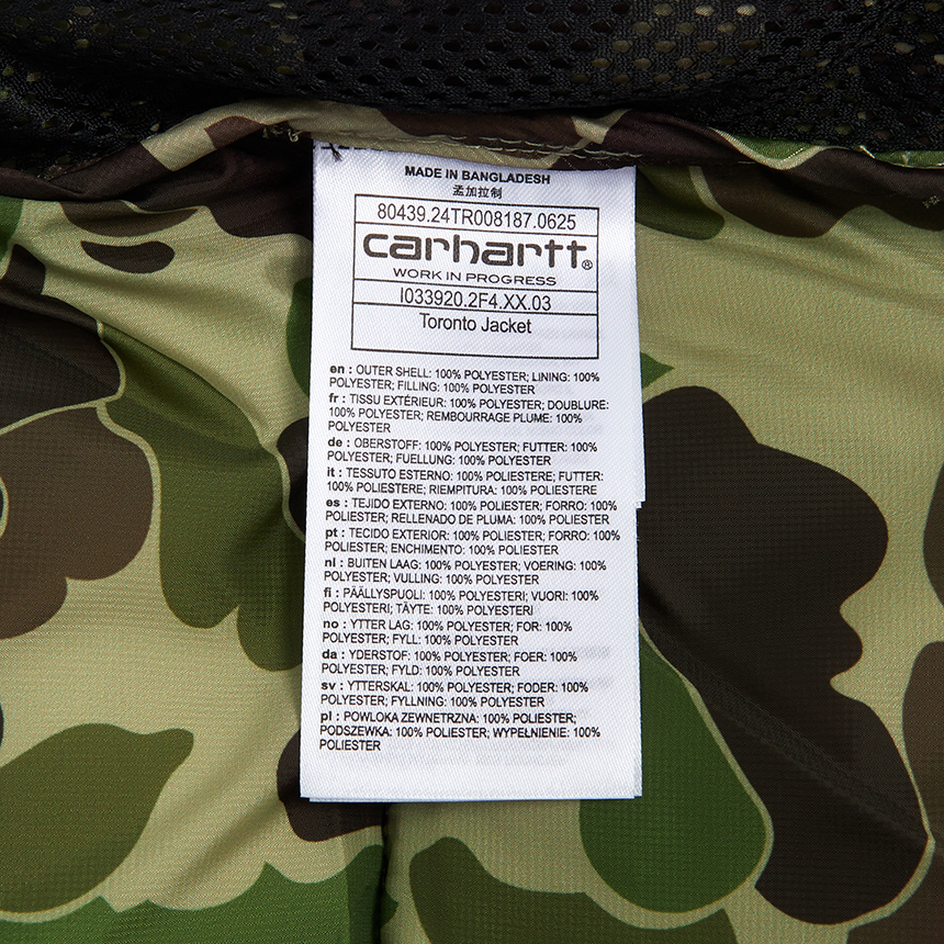 칼하트윕(CARHARTT WIP) 토론토 남성 패딩 점퍼 I033920 2F4XX