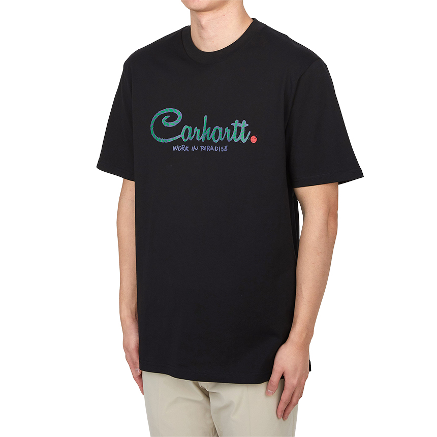 칼하트윕(CARHARTT WIP) 파라다이스 스크립트 남성 반팔티셔츠 I033948 89XX