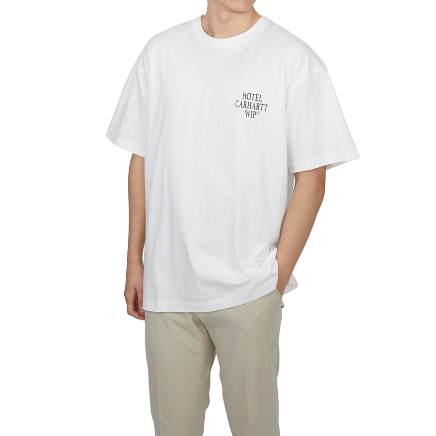 칼하트윕(CARHARTT WIP) 호텔 키스 남성 반팔티셔츠 I033959 00AXX