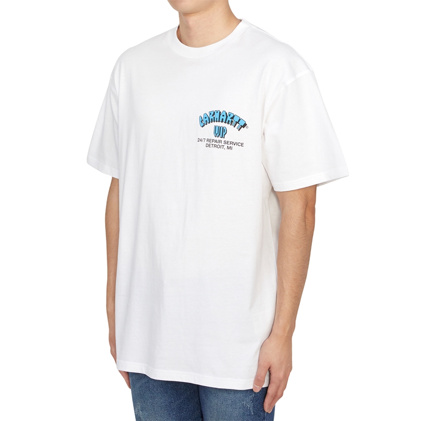칼하트윕(CARHARTT WIP) 슈퍼 타이어드 남성 반팔티셔츠 I033965 02XX