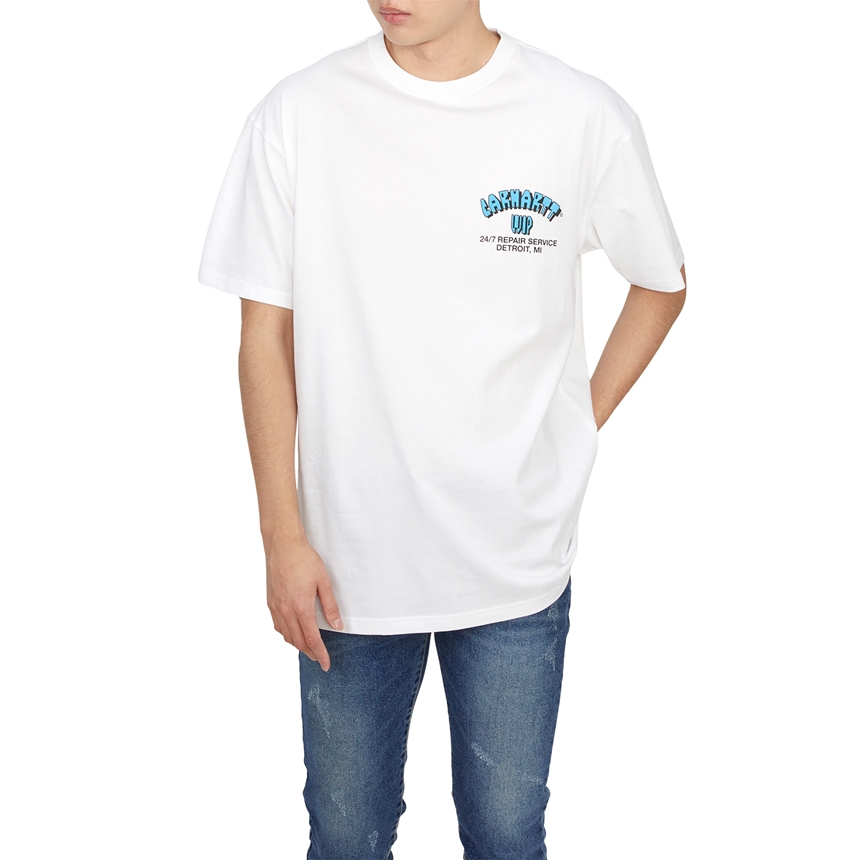 칼하트윕(CARHARTT WIP) 슈퍼 타이어드 남성 반팔티셔츠 I033965 02XX