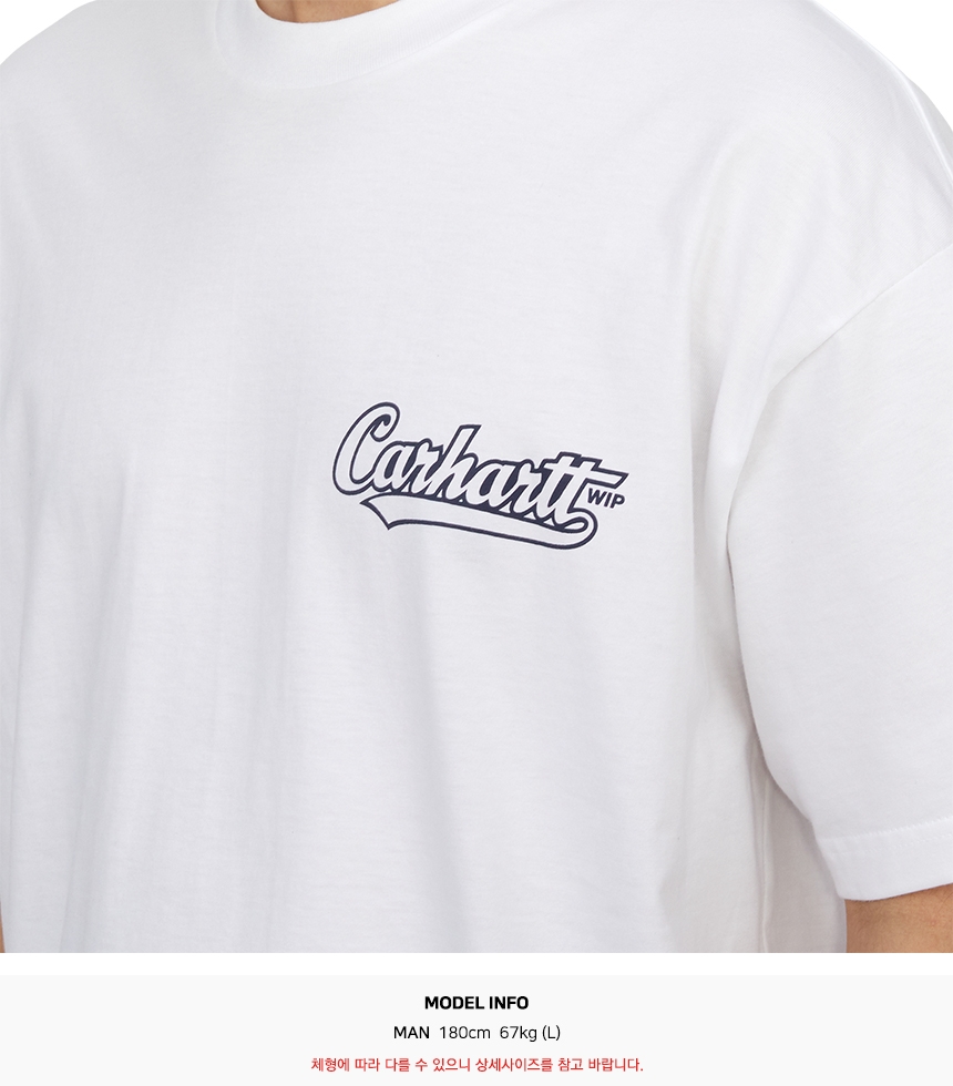 칼하트윕(CARHARTT WIP) 아카이보 남성 반팔티셔츠 I033976 02XX