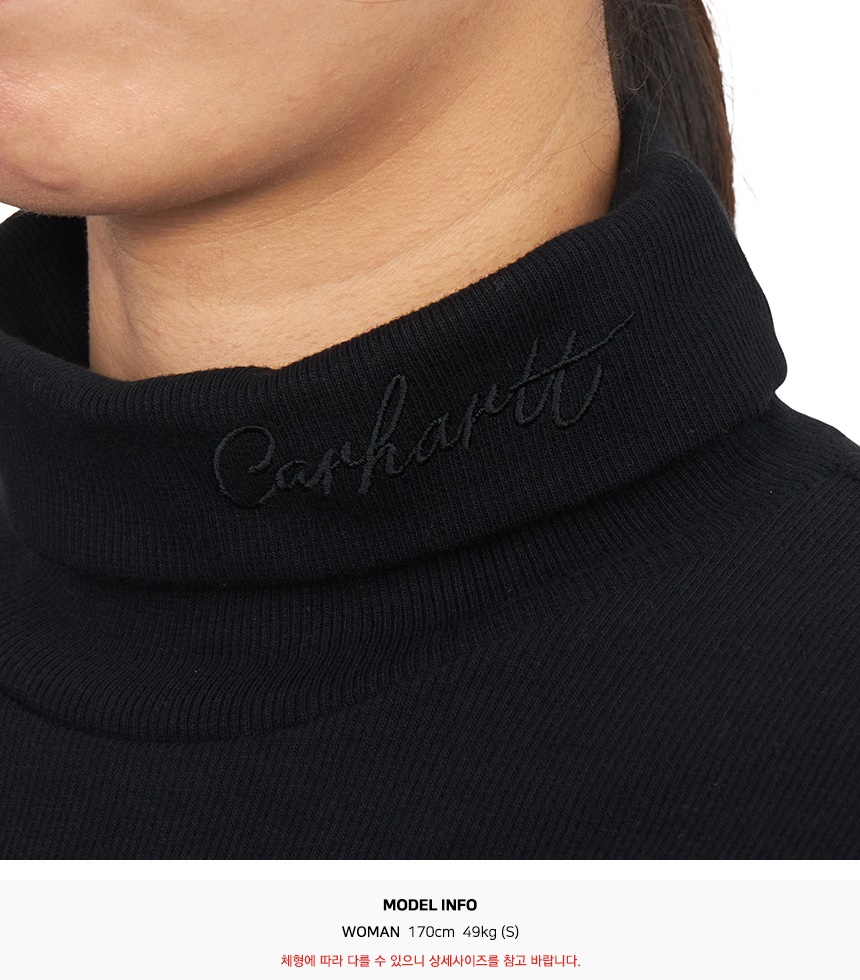 칼하트윕(CARHARTT WIP) 터틀넥 여성 긴팔티셔츠 I034019 89XX