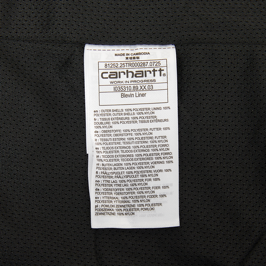 칼하트윕(CARHARTT WIP) 블레빈 라이너 남성 후드 플리스 자켓 I035310 89XX