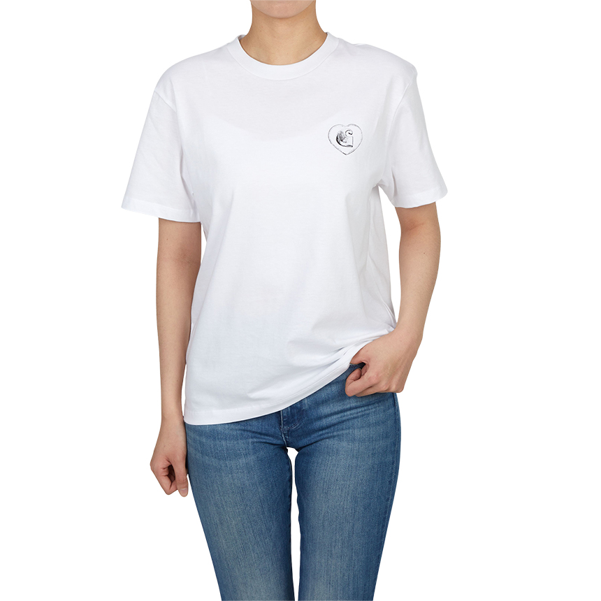 칼하트윕(CARHARTT WIP) 하트 오브 하트 여성 반팔티셔츠 I035477 02XX