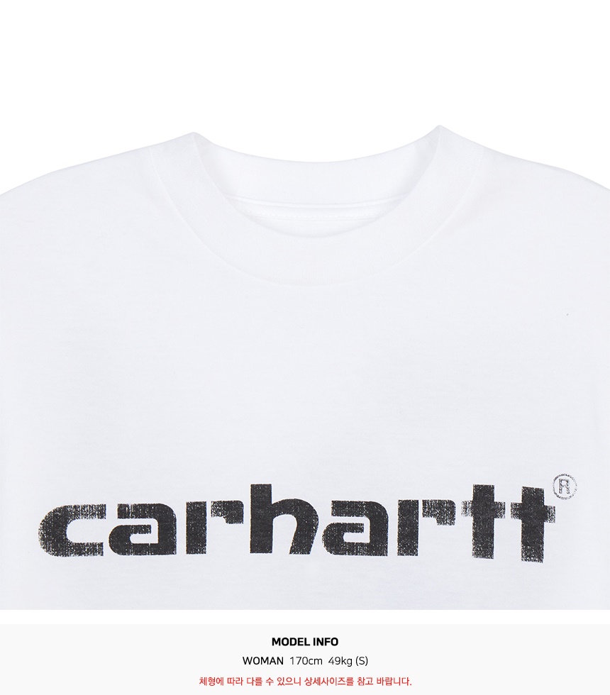 칼하트윕(CARHARTT WIP) 아카이브 스크립트 여성 반팔티셔츠 I036042 02XX