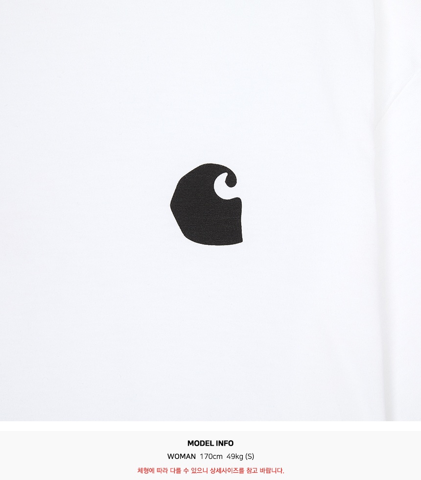 칼하트윕(CARHARTT WIP) 컴피 여성 반팔티셔츠 I036391 02XX