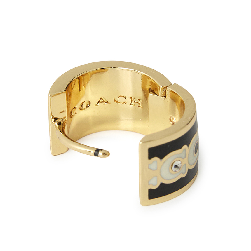 코치(COACH) 스크래치 시그니처 여성 허기 귀걸이 408098 GLD 004 SA_408098 GLD 004_043